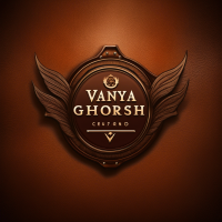 Logo design with leather background for Vanya Ghorosh
