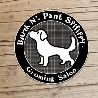bark'n pant'n sniff grooming salon elegant logo