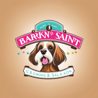 bark'n pant'n sniff grooming salon elegant logo vibrant colors