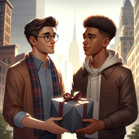  Peter Parker gives Miles Morales a gift  spiderman miles morales gamplay